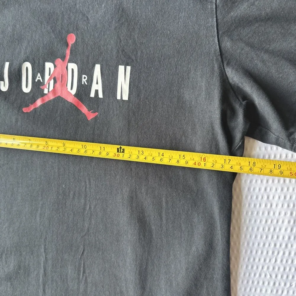 Jordan Shirt Mens M Black Jumpman Logo JORDAN Back Graphic Tee Basketball